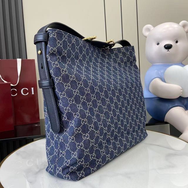 GG original denim beatrix large tote bag 850546 blue