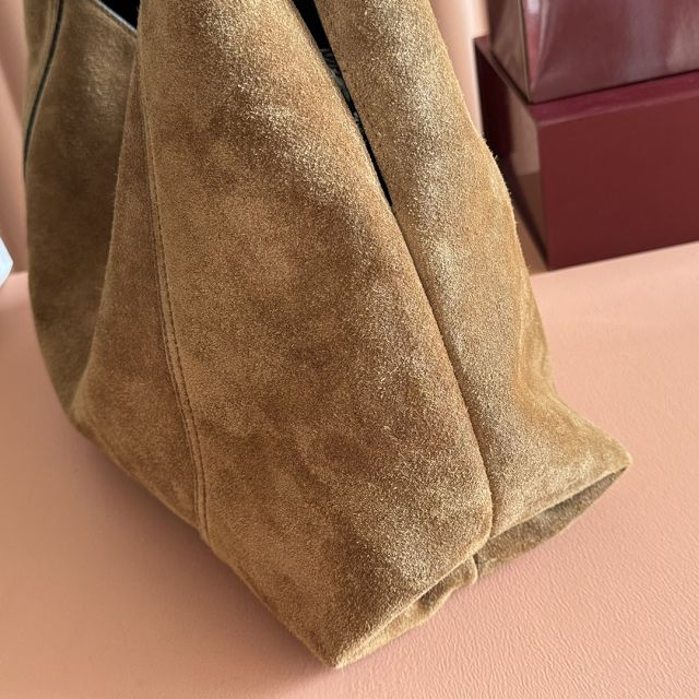 GG original suede calfskin softbit maxi shoulder bag 837466 brown
