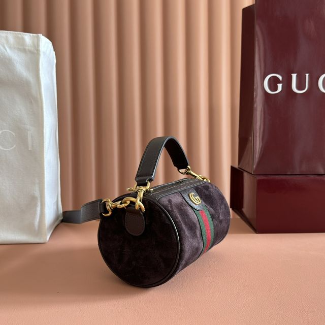 GG original suede ophidia mini bag 846869 dark brown