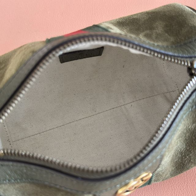 GG original suede ophidia mini bag 846869 green