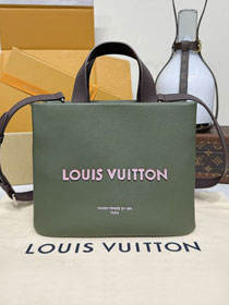 Louis vuitton origianl calfskin mini shopper tote bag M15238 khaki 