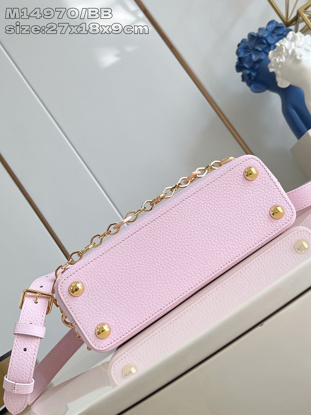 Louis vuitton original calfskin capucines BB handbag M14970 pink