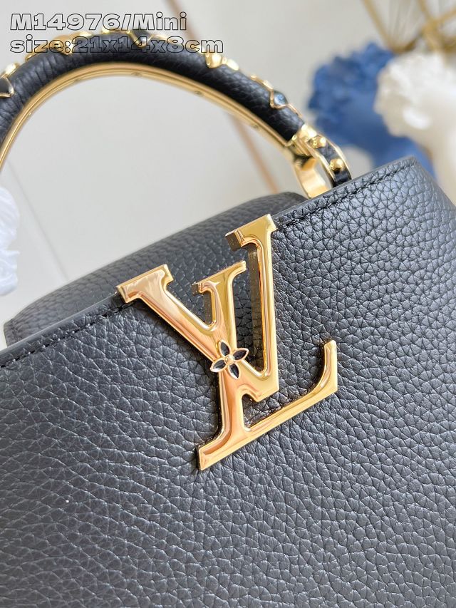 Louis vuitton original calfskin capucines BB handbag M14971 black