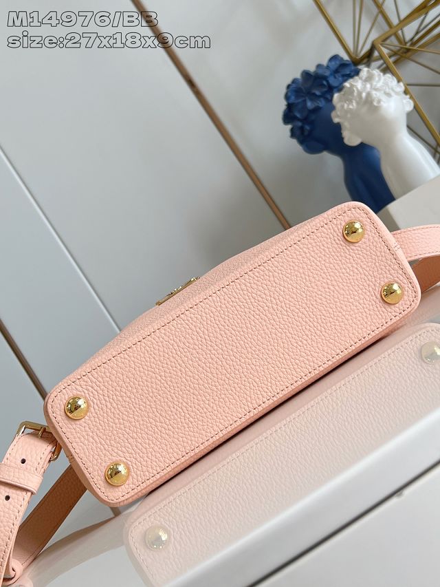 Louis vuitton original calfskin capucines BB handbag M14976 light pink