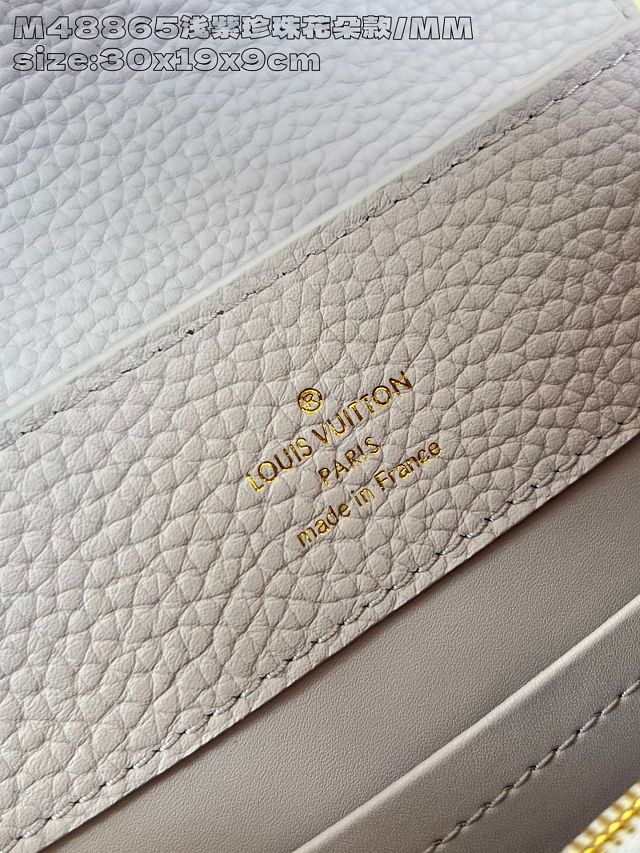 Louis vuitton original calfskin capucines east-west BB handbag M25326 purple