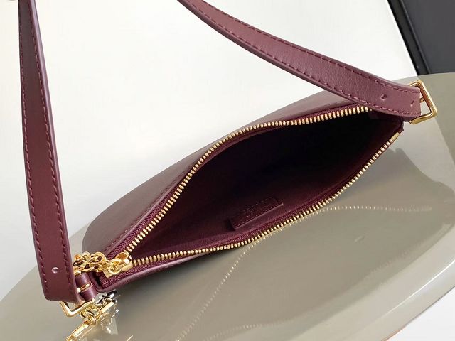 Louis vuitton original calfskin pochette LV bloom M25650 burgundy