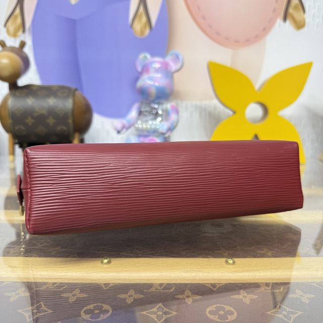 Louis vuitton original epi leather pochette cosmetique M15197 bordeaux