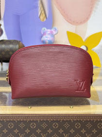 Louis vuitton original epi leather pochette cosmetique M15201 bordeaux