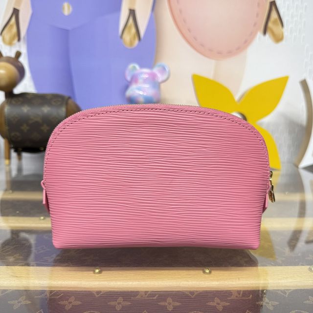 Louis vuitton original epi leather pochette cosmetique M15201 pink
