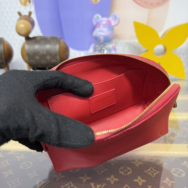 Louis vuitton original epi leather pochette cosmetique M15201 red