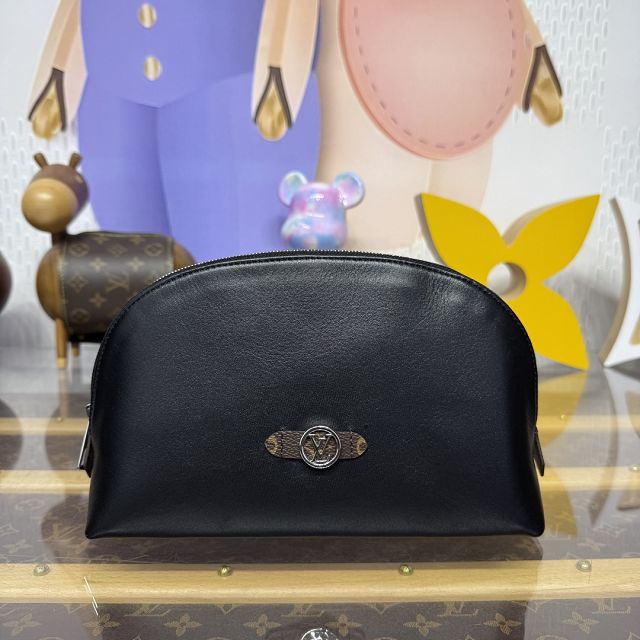 Louis vuitton original calfskin pochette cosmetique MM M15206 black