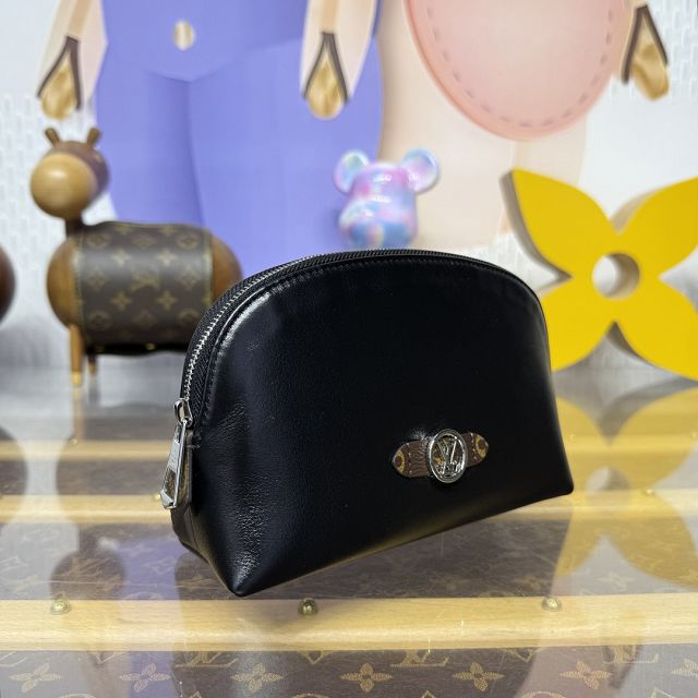 Louis vuitton original calfskin pochette cosmetique PM M15205 black