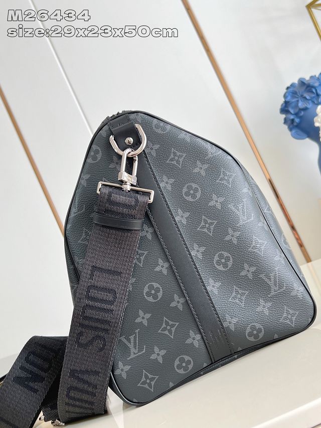 Louis vuitton original monogram eclipse keepall 50 M26434 blue