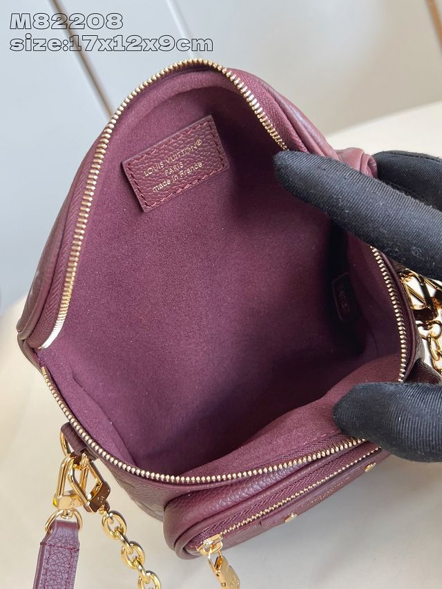 Louis vuitton original calfskin mini bumbag M25905 garnet