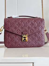Louis vuitton original calfskin pochette metis M25939 garnet