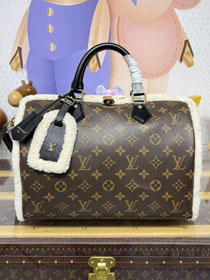Louis vuitton original monogram canvas speedy soft 30 teddy M26326