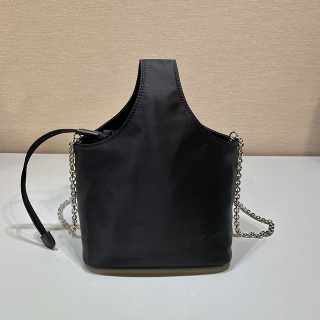 Prada original nylon basket bag 1BG036 black