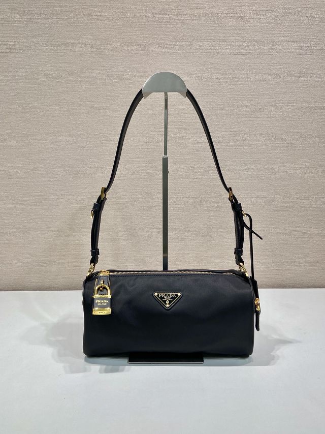Prada original nylon boston shoulder bag 1BC233 black