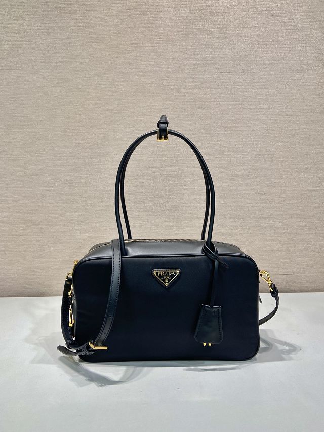 Prada original nylon top handle bag 1BB132 black