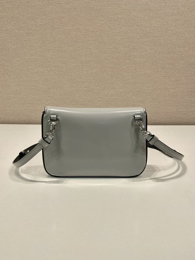Prada original smooth calfskin small shoulder bag 2VD061 grey