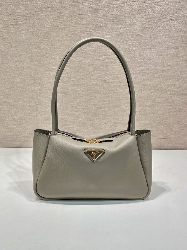 Prada original calfskin darling medium shoulder bag 1BA444 grey