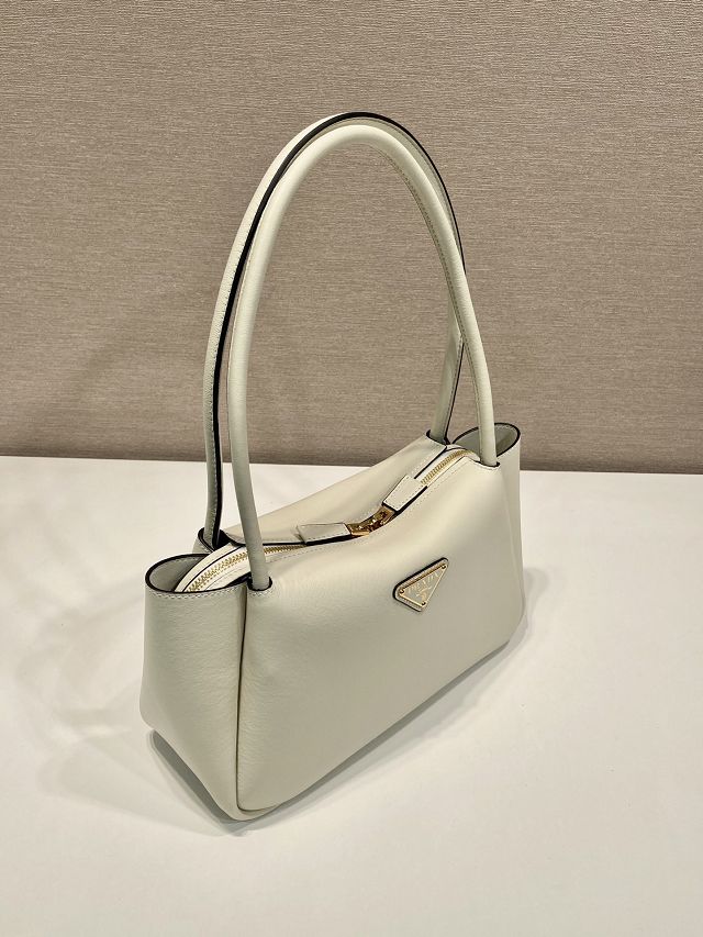 Prada original calfskin darling medium shoulder bag 1BA444 white