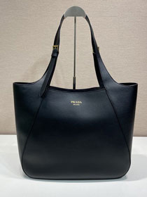 Prada original calfskin medium tote bag 1BG512 black