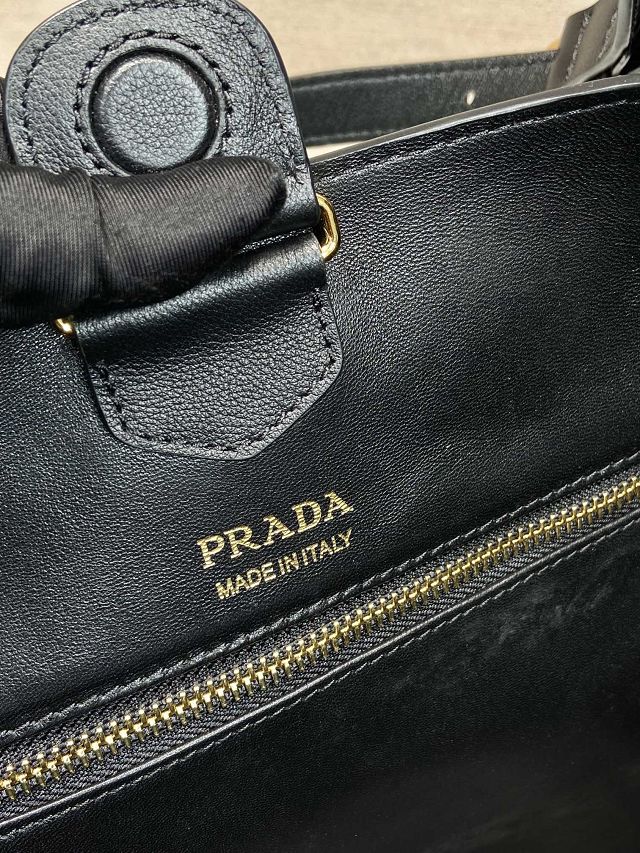 Prada original calfskin medium tote bag 1BG512 black