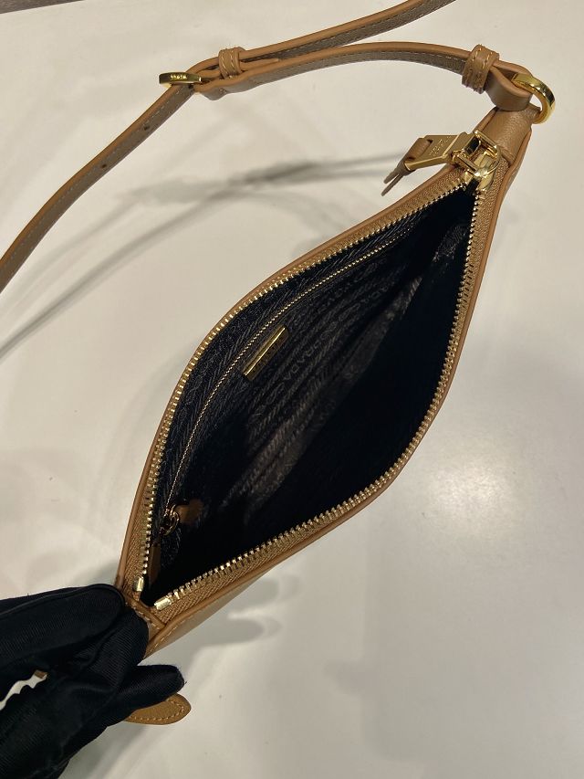 Prada original calfskin pouch 1BC238 brown