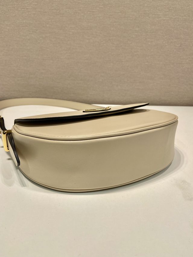 Prada original calfskin shoulder bag with flap 1BD365 beige