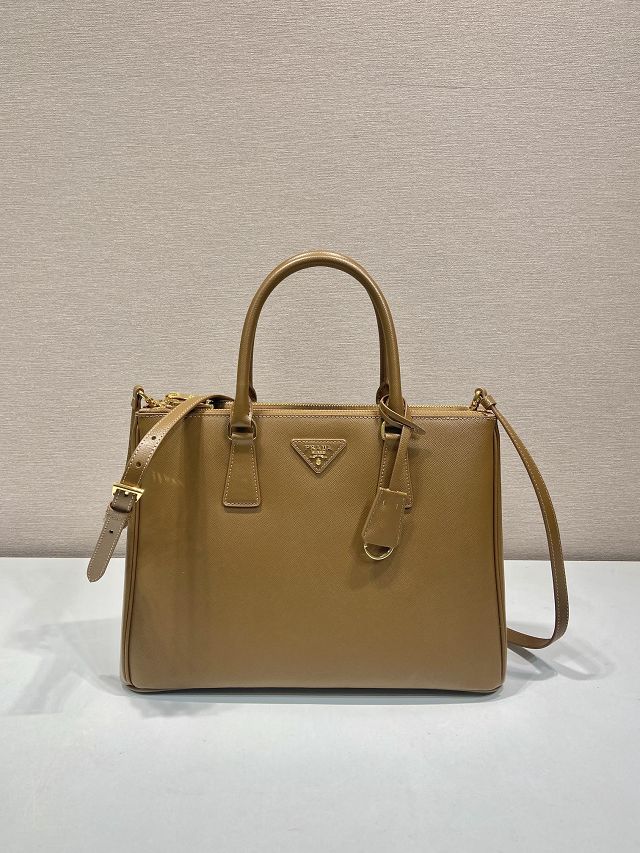 Prada original saffiano calfskin galleria large bag 1BA274 brown