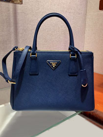 Prada original saffiano calfskin galleria medium bag 1BA863 navy blue