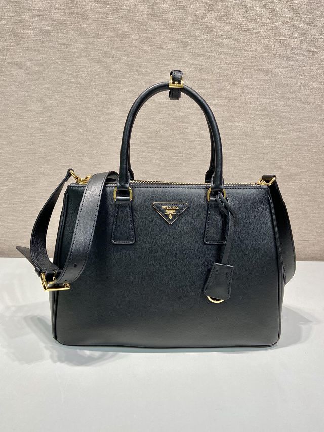 Prada original soft calfskin galleria large bag 1BA274 black