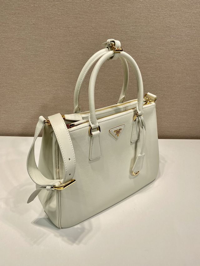 Prada original soft calfskin galleria large bag 1BA274 white