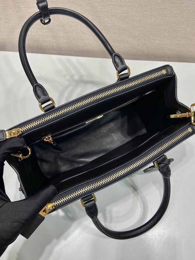 Prada original soft calfskin galleria medium bag 1BA863 black