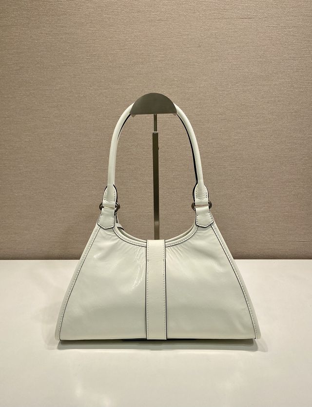 Prada original calfskin medium tote bag 1BG563 white