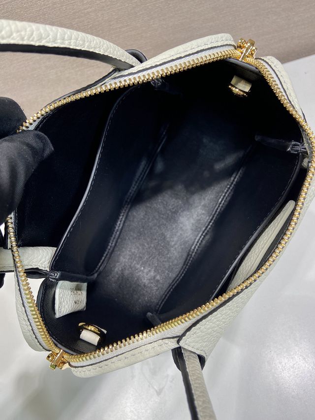 Prada original calfskin mini tote bag 1BA362 white