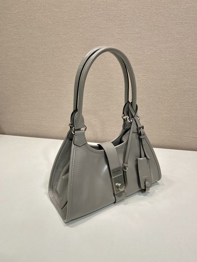Prada original calfskin mini tote bag 1BG580 grey