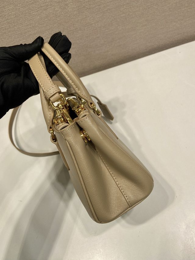 Prada original saffiano calfskin galleria mini bag 1BA916 beige