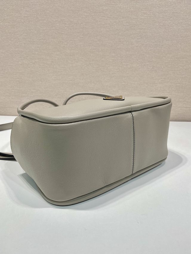 Prada original calfskin darling handbag 1BA451 grey
