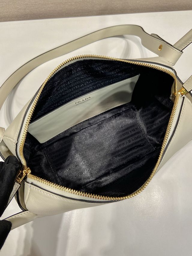 Prada original calfskin darling handbag 1BA451 white