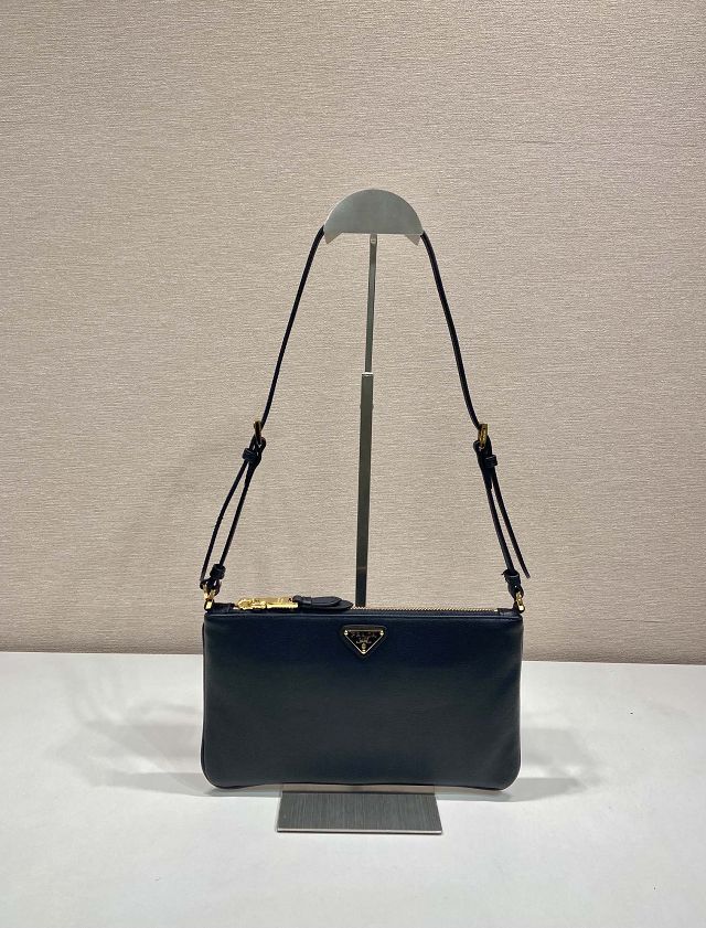 Prada original calfskin pouch 1NE545 black