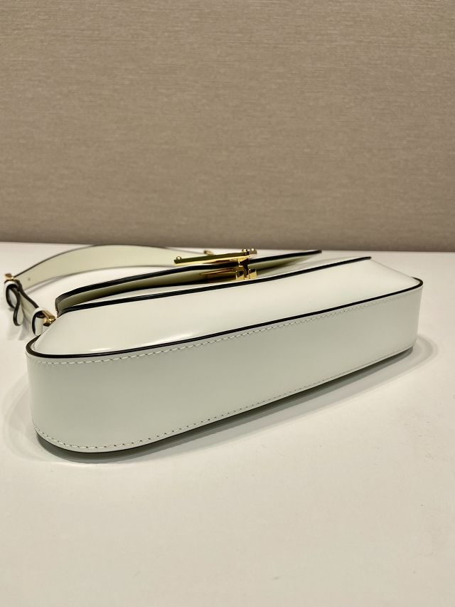 Prada original calfskin shoulder bag 1BD345 white