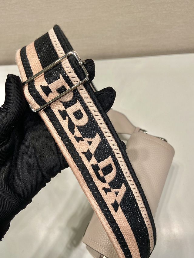 Prada original calfskin small shoulder bag 1BD332 beige