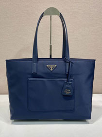 Prada original nylon medium tote bag 1BG555 blue