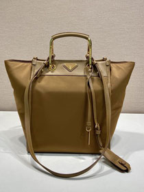 Prada original nylon tote bag 1BG578 brown