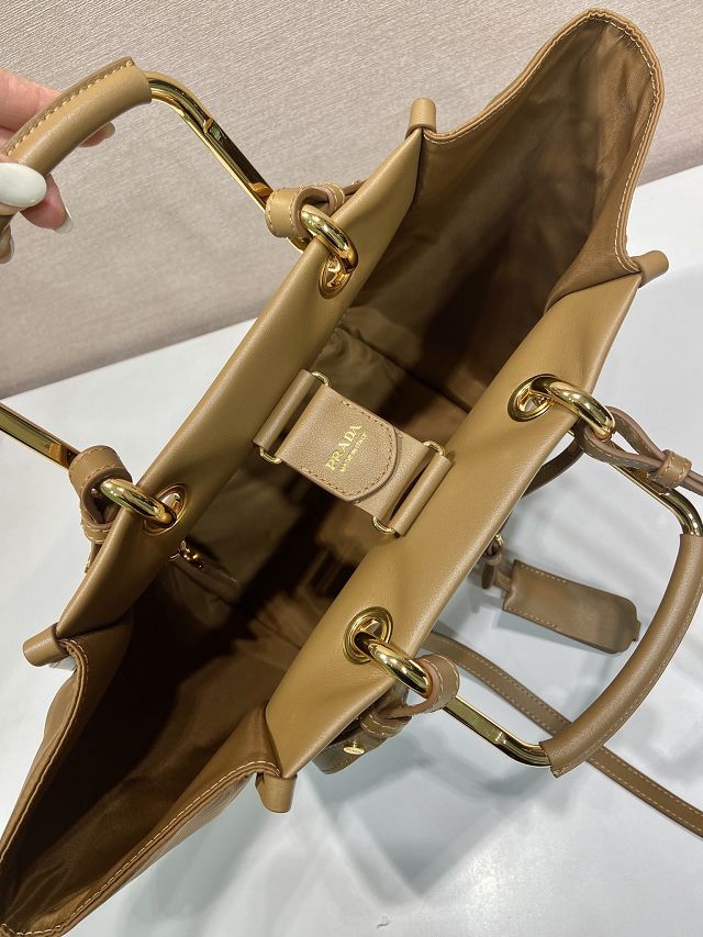 Prada original nylon tote bag 1BG578 brown