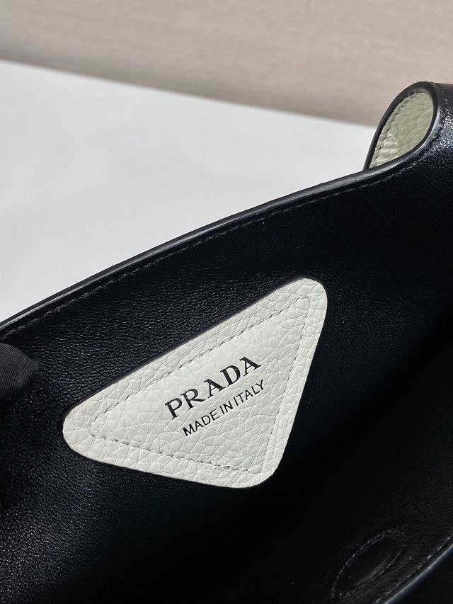 Prada original calfskin large tote bag 1BG338 white