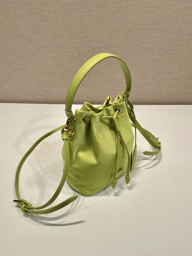 Prada original nylon 1978 mini bucket bag 1BE067 green