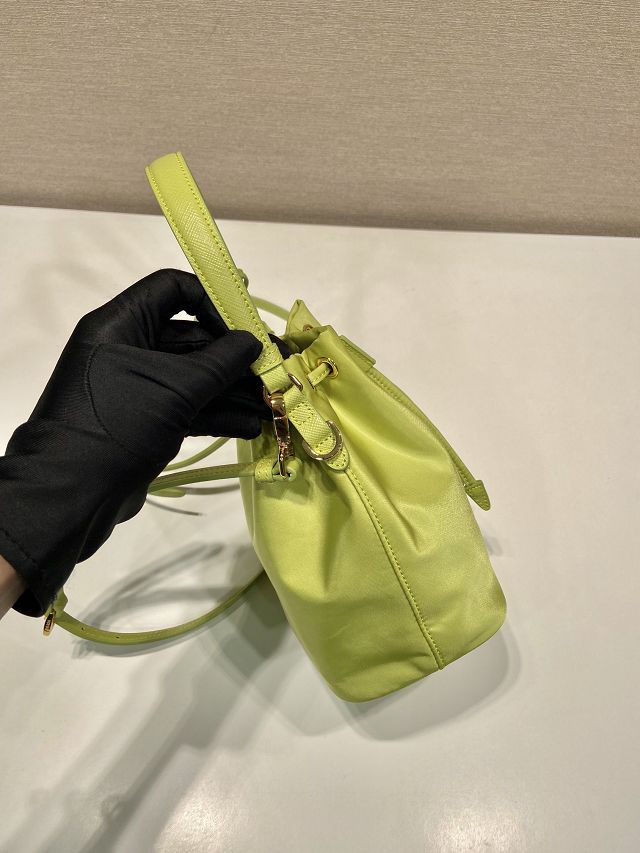 Prada original nylon 1978 mini bucket bag 1BE067 green